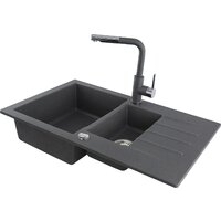 Кухонная мойка Kernau KGS A 6079 1.5B1D Grey Metallic - Превью изображения №5 — Интернет-магазин Your Sale