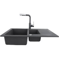Кухонная мойка Kernau KGS A 6079 1.5B1D Grey Metallic - Превью изображения №2 — Интернет-магазин Your Sale