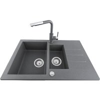 Кухонная мойка Kernau KGS A 6079 1.5B1D Grey Metallic - Превью изображения №3 — Интернет-магазин Your Sale