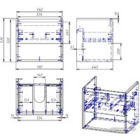 Cersanit Тумба с умывальником Louna 60 + Como 60 Image #10