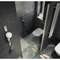 Душевая дверь MaybahGlass 198x80 MGD-803-5 (прозрачное стекло/хром матовый) - Превью изображения №7 — Интернет-магазин Your Sale
