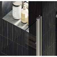Душевая дверь MaybahGlass 198x80 MGD-803-5 (прозрачное стекло/хром матовый) - Превью изображения №2 — Интернет-магазин Your Sale