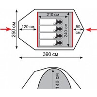 Tramp Lite Camp 4 (песочный) Image #2