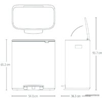 Brabantia Bo Pedal Bin 2 x 30 л (белый) Image #21