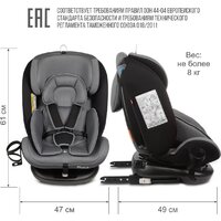 Детское автокресло Zlatek Cruiser Isofix Lux KRES3951 (серый/черный) - Превью изображения №4 — Интернет-магазин Your Sale