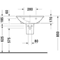 Умывальник Duravit Darling 65x55 (2621650000) - Превью изображения №3 — Интернет-магазин Your Sale