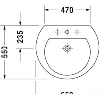 Умывальник Duravit Darling 65x55 (2621650000) - Превью изображения №2 — Интернет-магазин Your Sale