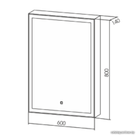 Silver Mirrors Шкаф с зеркалом Киотo 60х80 LED-00002359 Image #8