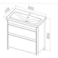АВН Тумба под умывальник Ванкувер 80 66.03 (34) Image #6