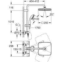 Grohe QuickFix Vitalio Start System 250 Cube 26696000 Image #12