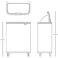 Brabantia Bo Touch Bin Hi 2 x 30 л (минерально-серый) Image #10