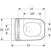Унитаз подвесной Geberit Smyle Square Rimfree 500.683.00.2 - Превью изображения №4 — Интернет-магазин Your Sale