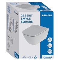 Унитаз подвесной Geberit Smyle Square Rimfree 500.683.00.2 - Превью изображения №2 — Интернет-магазин Your Sale