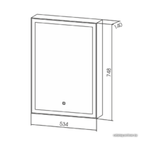 Silver Mirrors Шкаф с зеркалом Киотo 53.5х75 LED-00002357 Image #8