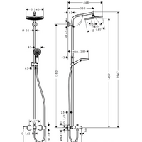 Hansgrohe Crometta S 240 Showerpipe [27320000] Image #2