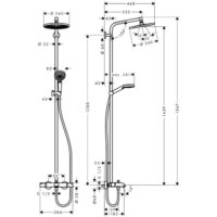 Hansgrohe Crometta S 240 Showerpipe [27320000] Image #2