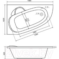 Lauter Valencia 150x100 2102150L (с ножками и лицевым экраном) Image #16