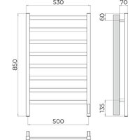 TERMINUS Ното П8 500x850 (хром, Quick Touch) Image #3