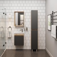 Onika Шкаф-пенал Милтон 30 403078 (серый/дуб сонома) Image #2