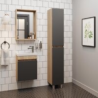 Onika Шкаф-пенал Милтон 30 403078 (серый/дуб сонома) Image #3