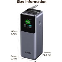 Внешний аккумулятор Ugreen PB726 95670B 20000mAh (серый) - Превью изображения №3 — Интернет-магазин Your Sale