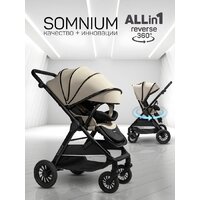 Коляска прогулочная «книга» Amarobaby Somnium AB25-10SOMNIUM/03 (бежевый) - Превью изображения №2 — Интернет-магазин Your Sale
