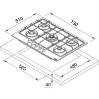 Варочная панель Franke Smart FHSM 755 4G DC XS C - Превью изображения №2 — Интернет-магазин Your Sale