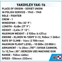 Конструктор Cobi Historical Collection WWII Yakovlev Yak - 1B - Превью изображения №7 — Интернет-магазин Your Sale