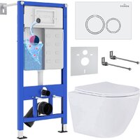 Roxen Antares в комплекте с инсталляцией StounFix Dual Fresh 6 в 1 501057 (кнопка: белый глянец) Image #1