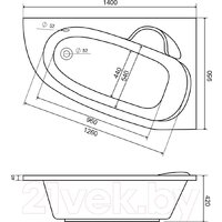 Lauter Valencia 140x95 2102140R (с ножками и лицевым экраном) Image #15