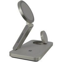 Беспроводное зарядное Magssory Yoga 3 в 1 Charging Station для Apple Qi2 WCH016t (титан) - Превью изображения №3 — Интернет-магазин Your Sale