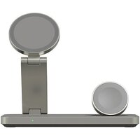 Беспроводное зарядное Magssory Yoga 3 в 1 Charging Station для Apple Qi2 WCH016t (титан) - Превью изображения №2 — Интернет-магазин Your Sale