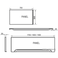 Ванна Ravak Vanda II 150x70 CO11000000 - Превью изображения №6 — Интернет-магазин Your Sale