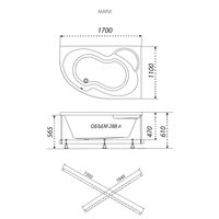 Triton Мари 170х110 левая (с каркасом) Image #4