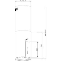 Кухонная вытяжка Korting KHA 35808 DX Cylinder - Превью изображения №2 — Интернет-магазин Your Sale