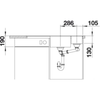 Blanco Axia III 6 S-F (разделочная доска из стекла, кофе) Image #3