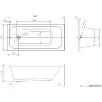 Ванна Ventospa Mitra 150x70 (с каркасом и экраном) - Превью изображения №3 — Интернет-магазин Your Sale