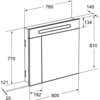 Roca Victoria Nord Зеркальный шкаф 80 (ZRU9000033) Image #2