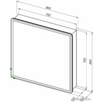 Aquanet Шкаф с зеркалом Оптима 80 311862 Image #12