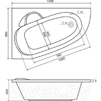 Lauter Valencia 140x95 2102140L (с ножками и лицевым экраном) Image #16