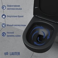 Унитаз подвесной Lauter Sulzdorf (черный с микролифтом) - Превью изображения №3 — Интернет-магазин Your Sale