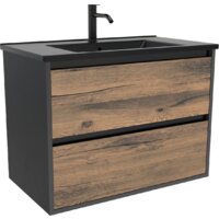 ЗОВ Тумба с умывальником Парма 80 P80LAN0MAMC1B-OL80 (антрацит/аттик)