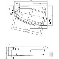 Cersanit Joanna 160x95 R (с каркасом и экраном) Image #8