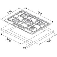 Варочная панель Franke FHTL 755 4G TC ON C - Превью изображения №2 — Интернет-магазин Your Sale