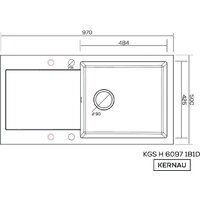 Кухонная мойка Kernau KGS H 6097 1B1D Black Metallic - Превью изображения №2 — Интернет-магазин Your Sale