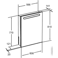 Roca Victoria Nord Зеркальный шкаф Левый 60 (ZRU9000029) Image #2