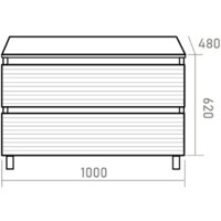 Brevita Тумба под умывальник Dakota DAK-07100-19/02-2Я (черный/темное дерево) Image #5