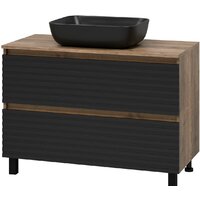 Brevita Тумба под умывальник Dakota DAK-07100-19/02-2Я (черный/темное дерево) Image #2