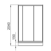 Душевая кабина Domani-Spa Simple 99 Eco DS01EcSm99LWCl00-V1.2 (белый/прозрачное стекло) - Превью изображения №4 — Интернет-магазин Your Sale