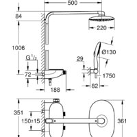 Grohe Rainshower System SmartControl 360 Mono 26361000 (хром) Image #2